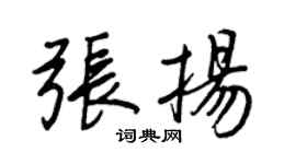 王正良張揚行書個性簽名怎么寫