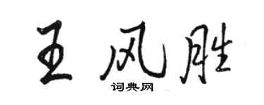 駱恆光王風勝行書個性簽名怎么寫