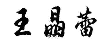 胡問遂王晶蕾行書個性簽名怎么寫