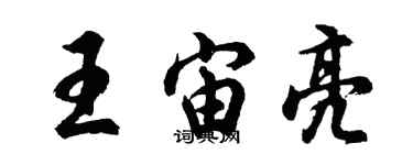 胡問遂王宙亮行書個性簽名怎么寫