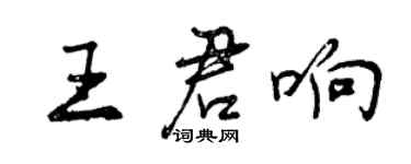 曾慶福王君響行書個性簽名怎么寫