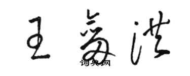 駱恆光王劍洪草書個性簽名怎么寫