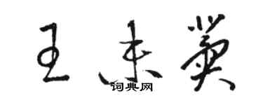 駱恆光王未冀草書個性簽名怎么寫