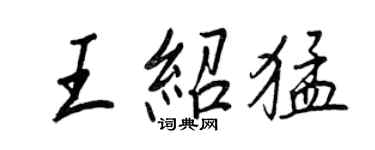 王正良王紹猛行書個性簽名怎么寫