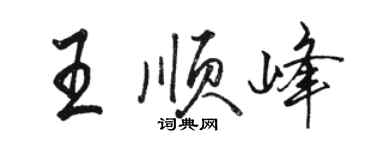 駱恆光王順峰行書個性簽名怎么寫