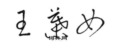 駱恆光王葉女草書個性簽名怎么寫