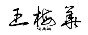 曾慶福王梅華草書個性簽名怎么寫