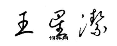 梁錦英王星潔草書個性簽名怎么寫