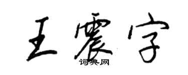 王正良王震字行書個性簽名怎么寫