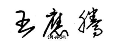 朱錫榮王應騰草書個性簽名怎么寫