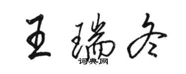 駱恆光王瑞冬行書個性簽名怎么寫