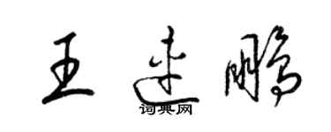 梁錦英王連鵬草書個性簽名怎么寫