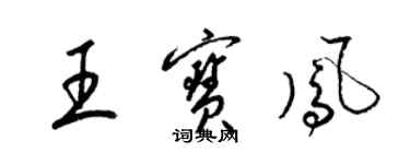 梁錦英王寶鳳草書個性簽名怎么寫