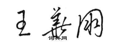 駱恆光王華朋草書個性簽名怎么寫