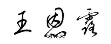 梁錦英王恩露草書個性簽名怎么寫