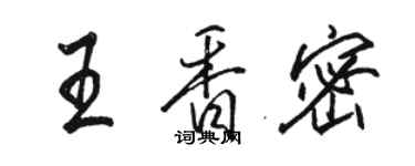 駱恆光王香密行書個性簽名怎么寫