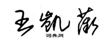 朱錫榮王凱薇草書個性簽名怎么寫