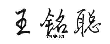駱恆光王銘聰行書個性簽名怎么寫