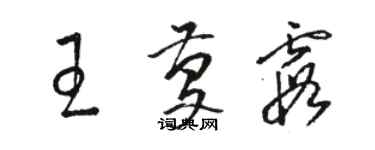 駱恆光王慶霞草書個性簽名怎么寫