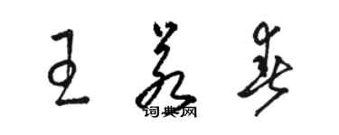 駱恆光王若春草書個性簽名怎么寫