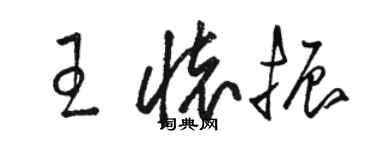 駱恆光王懷振草書個性簽名怎么寫