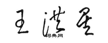 駱恆光王洪星草書個性簽名怎么寫