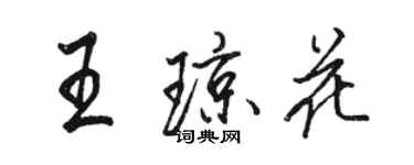 駱恆光王瓊花行書個性簽名怎么寫