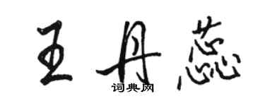 駱恆光王丹蕊行書個性簽名怎么寫