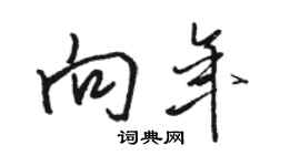 駱恆光向年行書個性簽名怎么寫