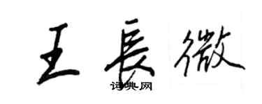 王正良王長微行書個性簽名怎么寫