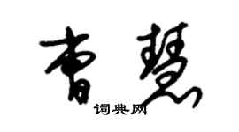 朱錫榮曹慧草書個性簽名怎么寫