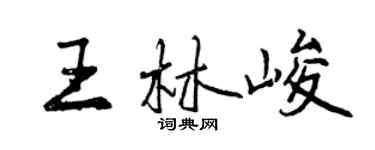 曾慶福王林峻行書個性簽名怎么寫