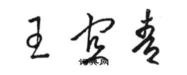 駱恆光王宜青草書個性簽名怎么寫