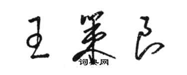 駱恆光王策良草書個性簽名怎么寫