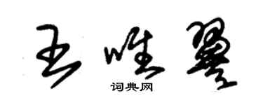 朱錫榮王唯翼草書個性簽名怎么寫