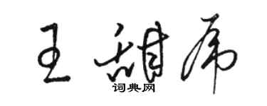 駱恆光王甜虎草書個性簽名怎么寫