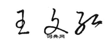 駱恆光王文紅草書個性簽名怎么寫