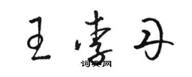 駱恆光王李丹草書個性簽名怎么寫