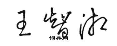 駱恆光王智湘草書個性簽名怎么寫