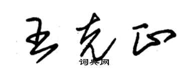 朱錫榮王克正草書個性簽名怎么寫