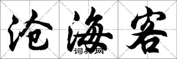 胡問遂滄海客行書怎么寫