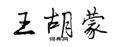 曾慶福王胡蒙行書個性簽名怎么寫