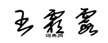 朱錫榮王霜霞草書個性簽名怎么寫