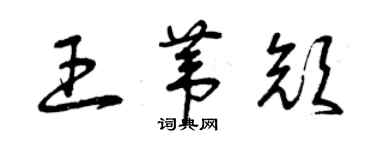 曾慶福王葦顏草書個性簽名怎么寫