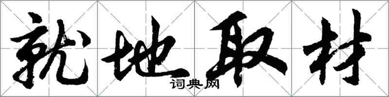 胡問遂就地取材行書怎么寫