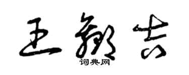 曾慶福王贏吉草書個性簽名怎么寫