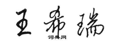 駱恆光王希瑞行書個性簽名怎么寫