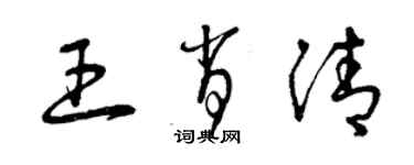 曾慶福王肖清草書個性簽名怎么寫