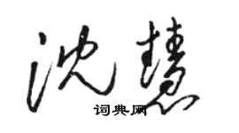 駱恆光沈慧草書個性簽名怎么寫