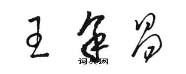 駱恆光王余昌草書個性簽名怎么寫